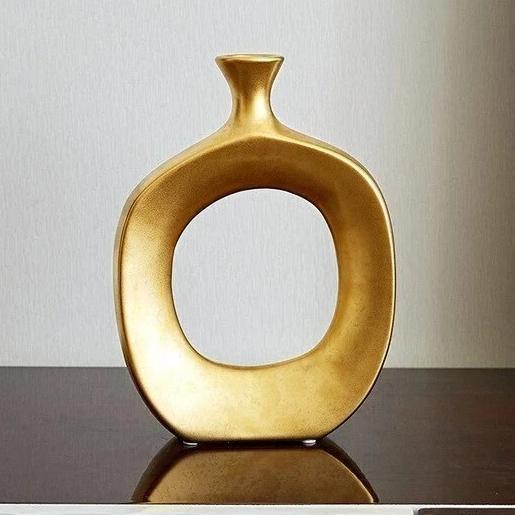 Gold Ceramic Sculptural Vessel, Medium or Large, view 2