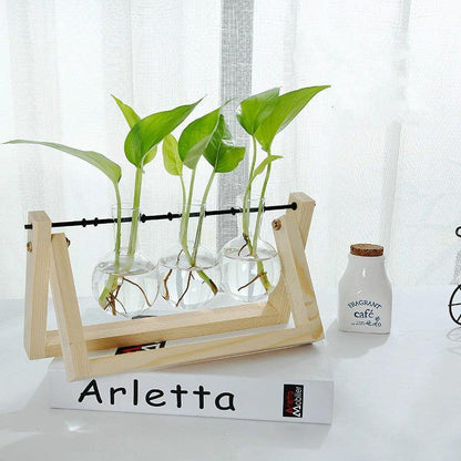 A Frame Wood Stand Propagation Vase, One to Three Bulbs, view 17
