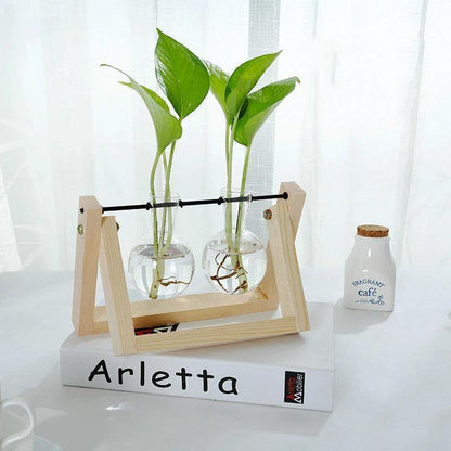 A Frame Wood Stand Propagation Vase, One to Three Bulbs, view 21