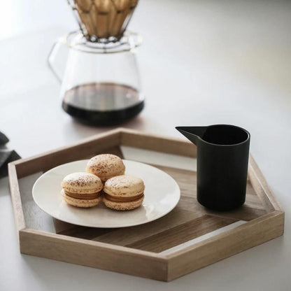 Hexagon Patterned Wooden Serving Platter, view 15