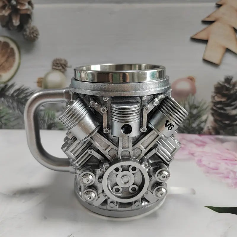 Mechanic Coffee Mug, Engine Block or Toolbox Design, view 6