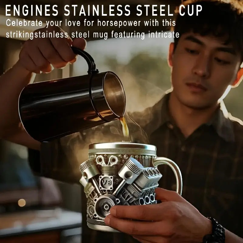 Mechanic Coffee Mug, Engine Block or Toolbox Design, view 7