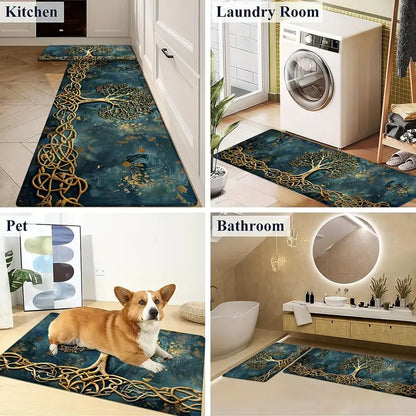Tree of Life Doormat and Kitchen Runner, Non Slip, view 6