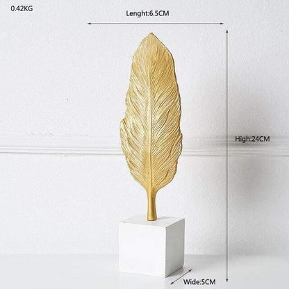 Metal Leaf Sculpture Figurines, Ginkgo, Palm and Fan, view 21