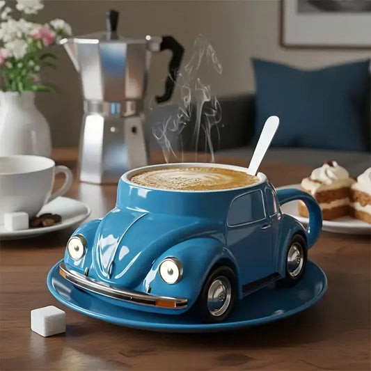 Retro Car Shaped Ceramic Coffee Mug, 11 oz, view 2