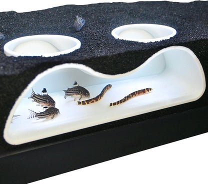 Aquarium Tunnel Hideout for Bottom Dwellers, Curved, view 2