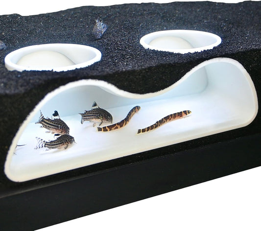 Aquarium Tunnel Hideout for Bottom Dwellers, Curved, view 2