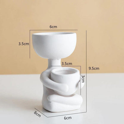 Little Person Ceramic Succulent Planter, Six Poses, view 32