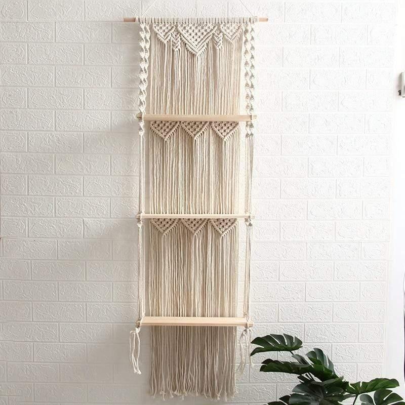 Three-Tier Macrame Hanging Shelf, view 4